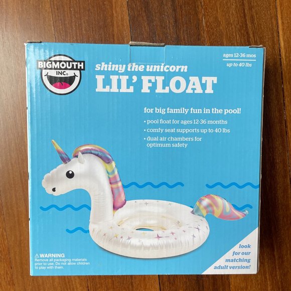 NEW Big Mouth Lil' Pool Float Unicorn - Picture 2 of 2